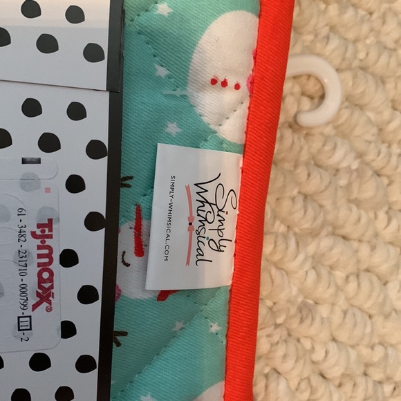 ☃️Snowman mitt potholder towel set In the Meadow we can build a snowman gift - Picture 5 of 5
